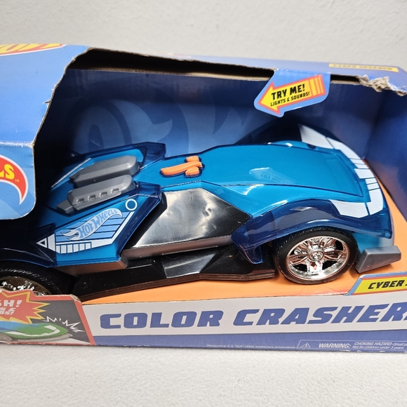Mattel | Toys | Hot Wheels Car Color Crashers Cyber Speeder Large ...